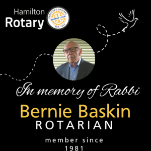 Rabbi Bernie Baskin - Rotary Hamklton