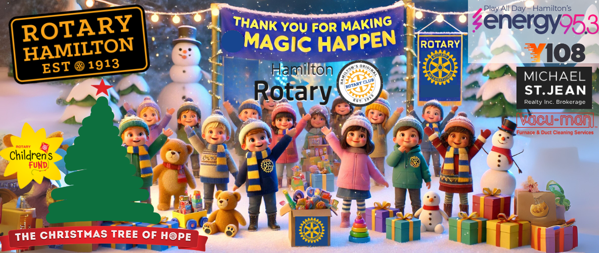 Thank you from Rotary to Vacu-Man, Energy 95.3, Y108 and Micheal St. Jean