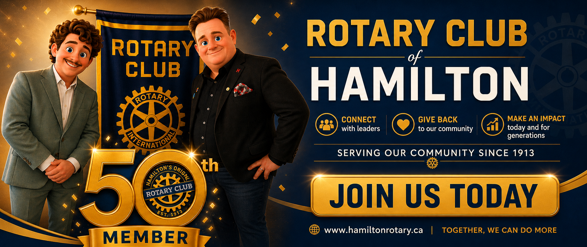 50 members of Rotary club of Hamilton