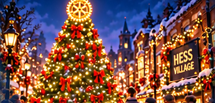 The Christmas Tree of Hope lit up in Hess Village